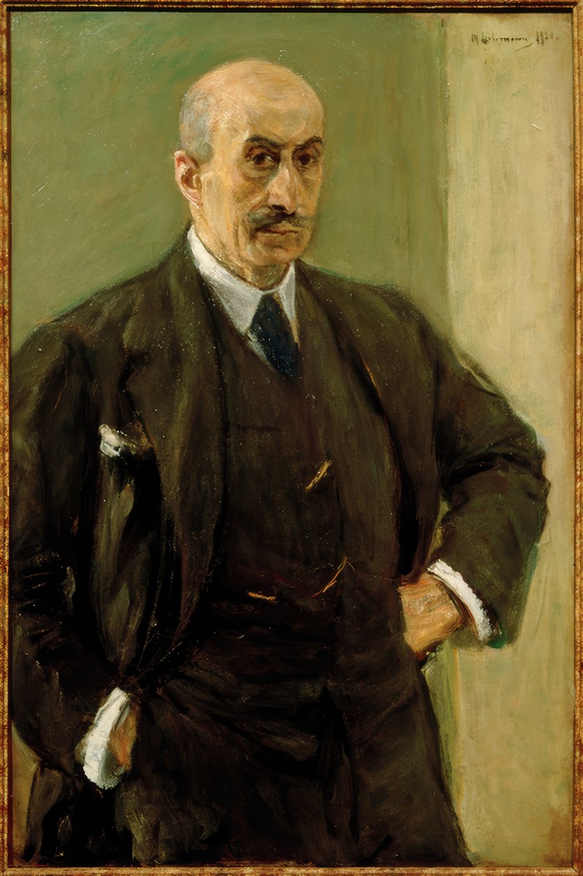 Autorretrato en traje, de pie de Max Liebermann