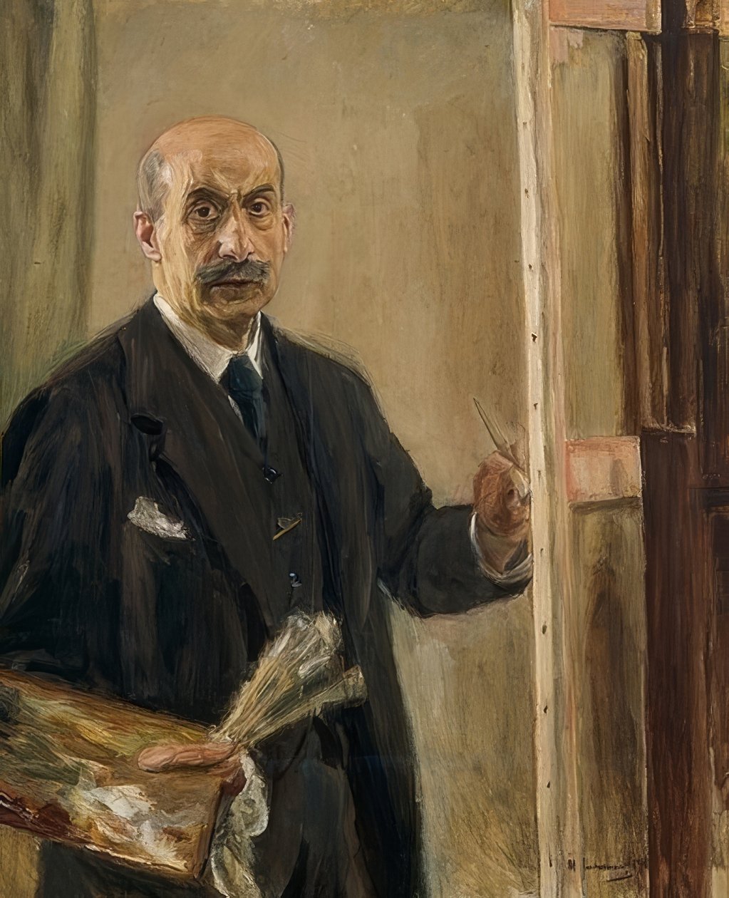 Autorretrato en el caballete. 1916 de Max Liebermann