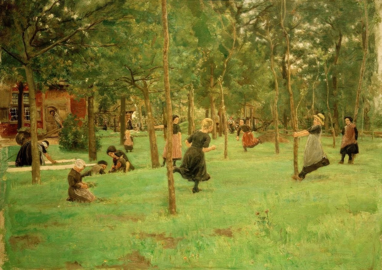 Niños jugando de Max Liebermann