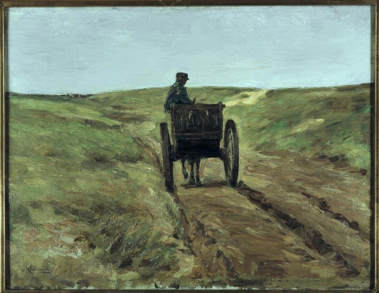 Carro en las dunas cerca de Katwijk de Max Liebermann