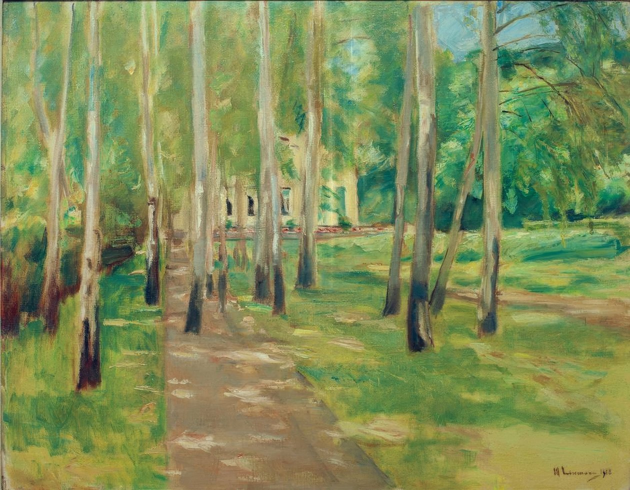 Jardín de Wannsee con avenida de abedules de Max Liebermann