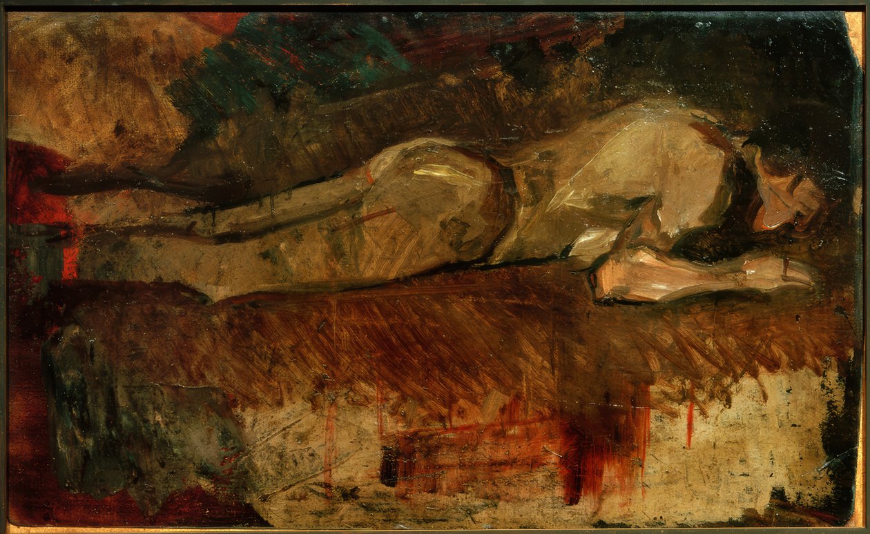 Estudio de desnudo luchador de Max Slevogt