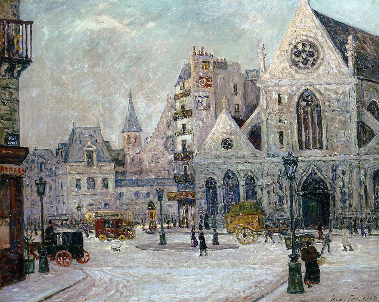 La Iglesia de St. Nicolas-des-Champs, rue St. Martin, París, 1908 de Maxime Emile Louis Maufra