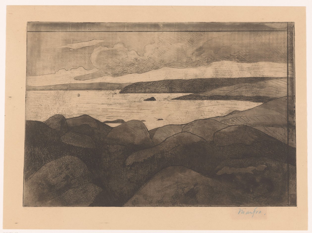 costa bretona de Maxime Camille Louis Maufra (attributed to)