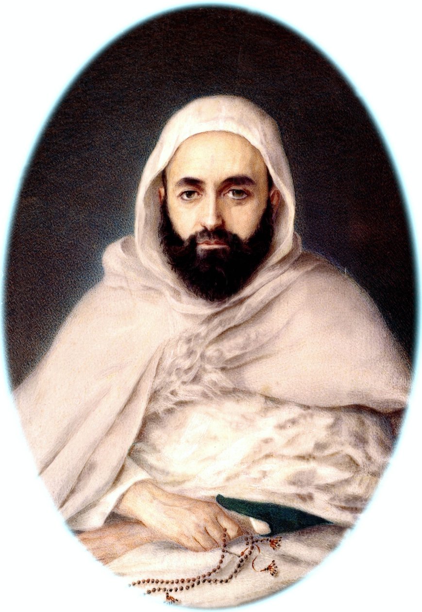 Retrato del Emir Abd-el-Kader, 1852 de Maxime David