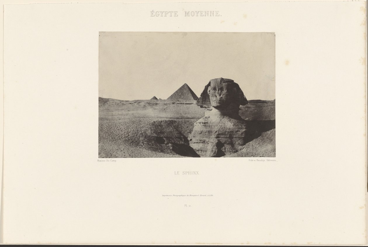 Egipto Medio. La Esfinge. de Maxime Du Camp