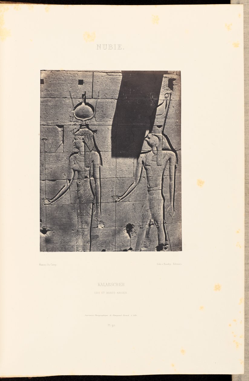Nubia. Kalabscheh. Isis y Horus-Arsiési de Maxime Du Camp