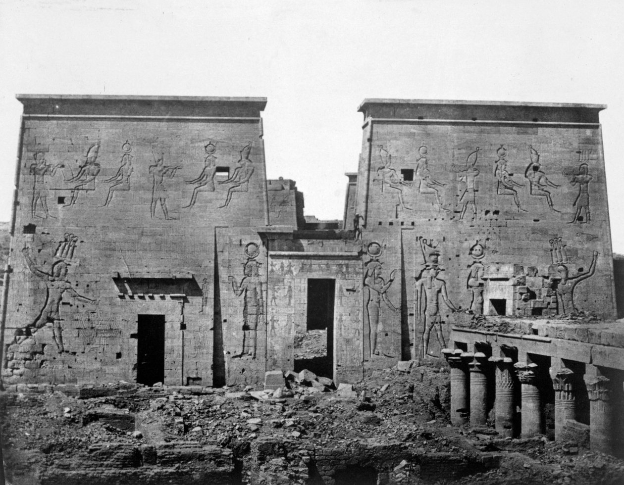 Templo de Filae, Nubia, Egipto, 1852 de Maxime Du Camp