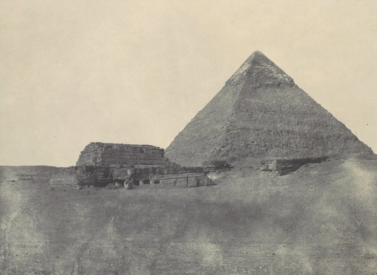 Egipto Medio. Pirámide de Kefrén, 1850 de Maxime Du Camp