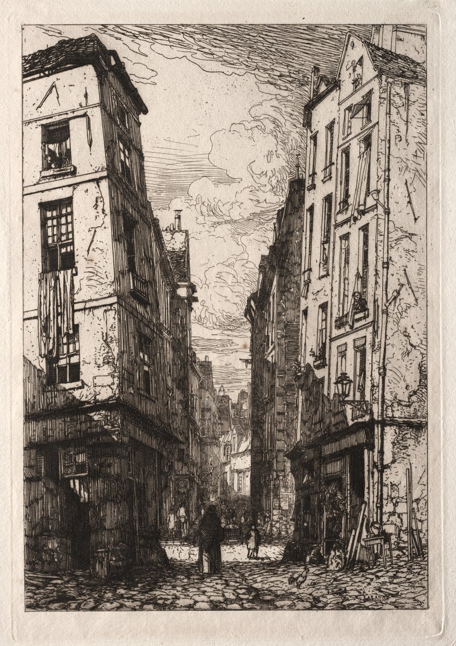 Rue des Marmousets (Viejo París) de Maxime Lalanne