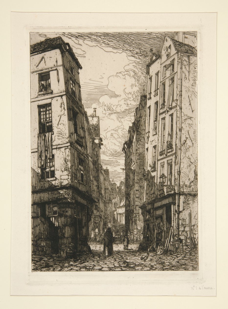 Rue des Marmousets (Viejo París) de Maxime Lalanne