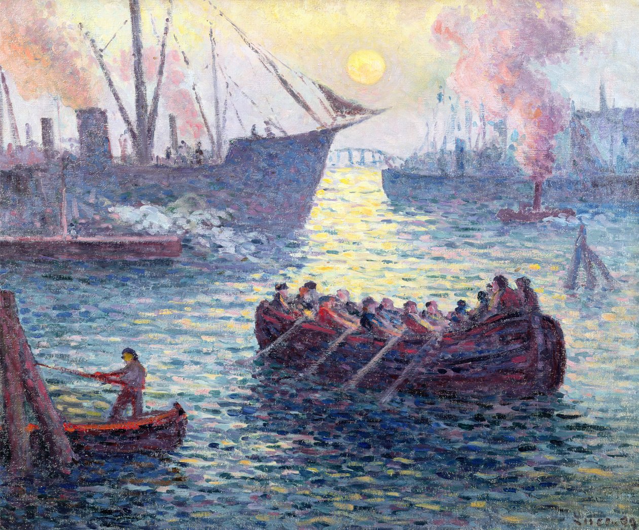 Róterdam, el puerto, 1907 de Maximilien Luce