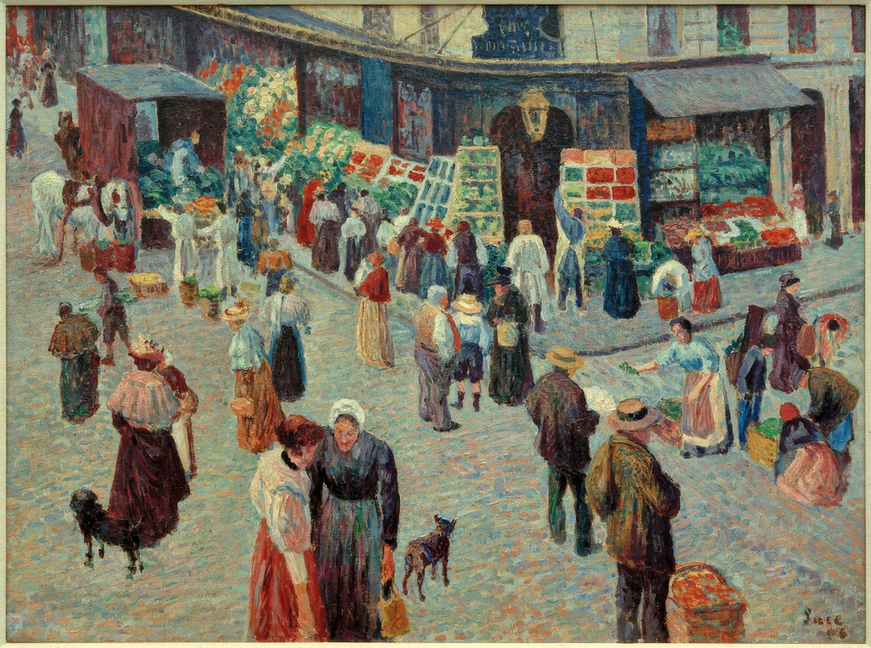 Tienda de comestibles, Rue des Abbesses de Maximilien Luce