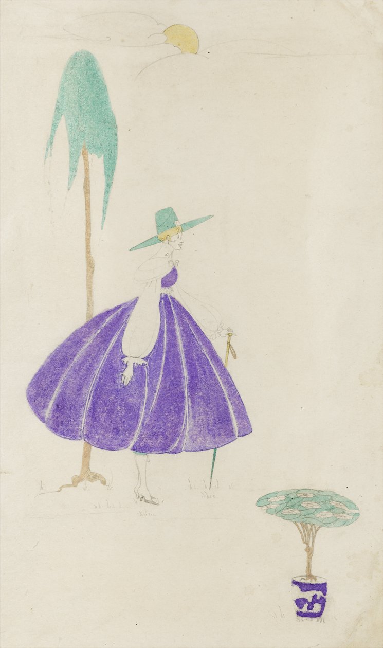 Mujer con vestido púrpura, 1914 de May Gardiner