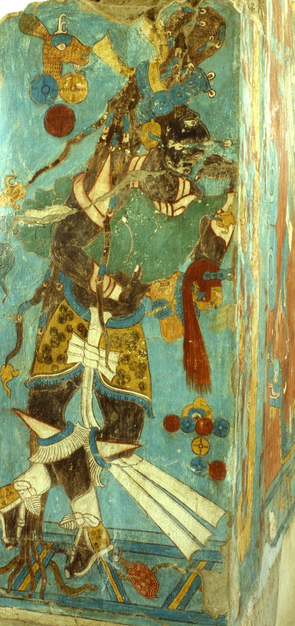 Señor Maya en Cacaxtla, Período Clásico Tardío de Mayan