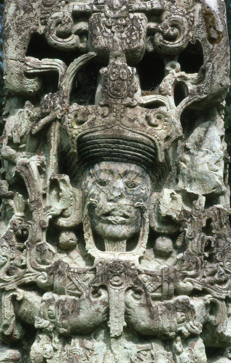 Estela B, Copán, Período Clásico Tardío, 731 d.C. de Mayan