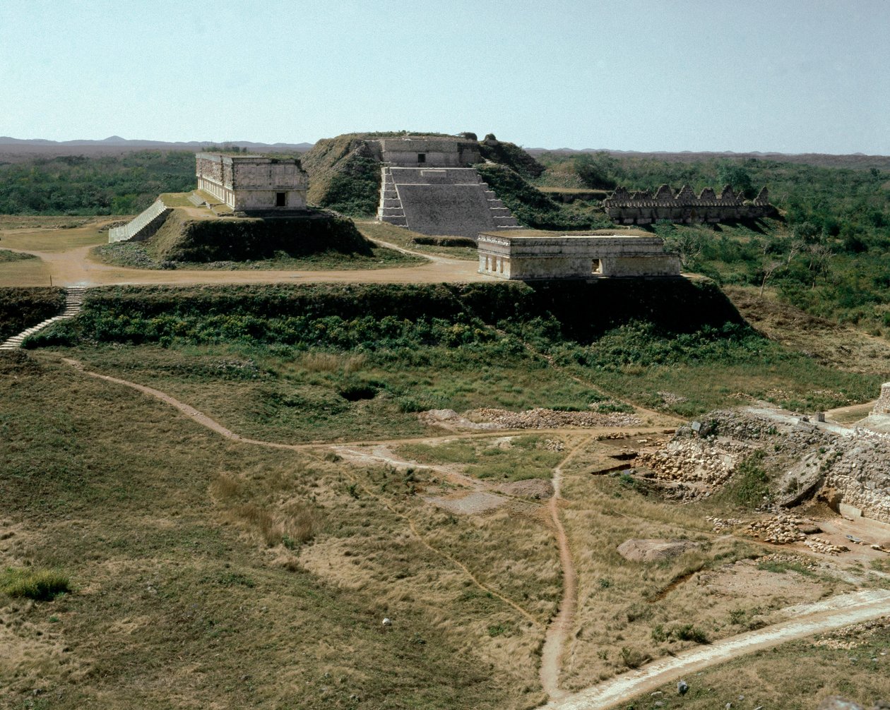 Vista del palacio del gobernador, siglos IX-X de Mayan