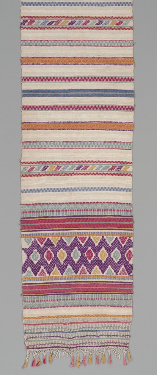 Tela ceremonial, c.1905-35 (algodón y seda) de Mayan Mayan