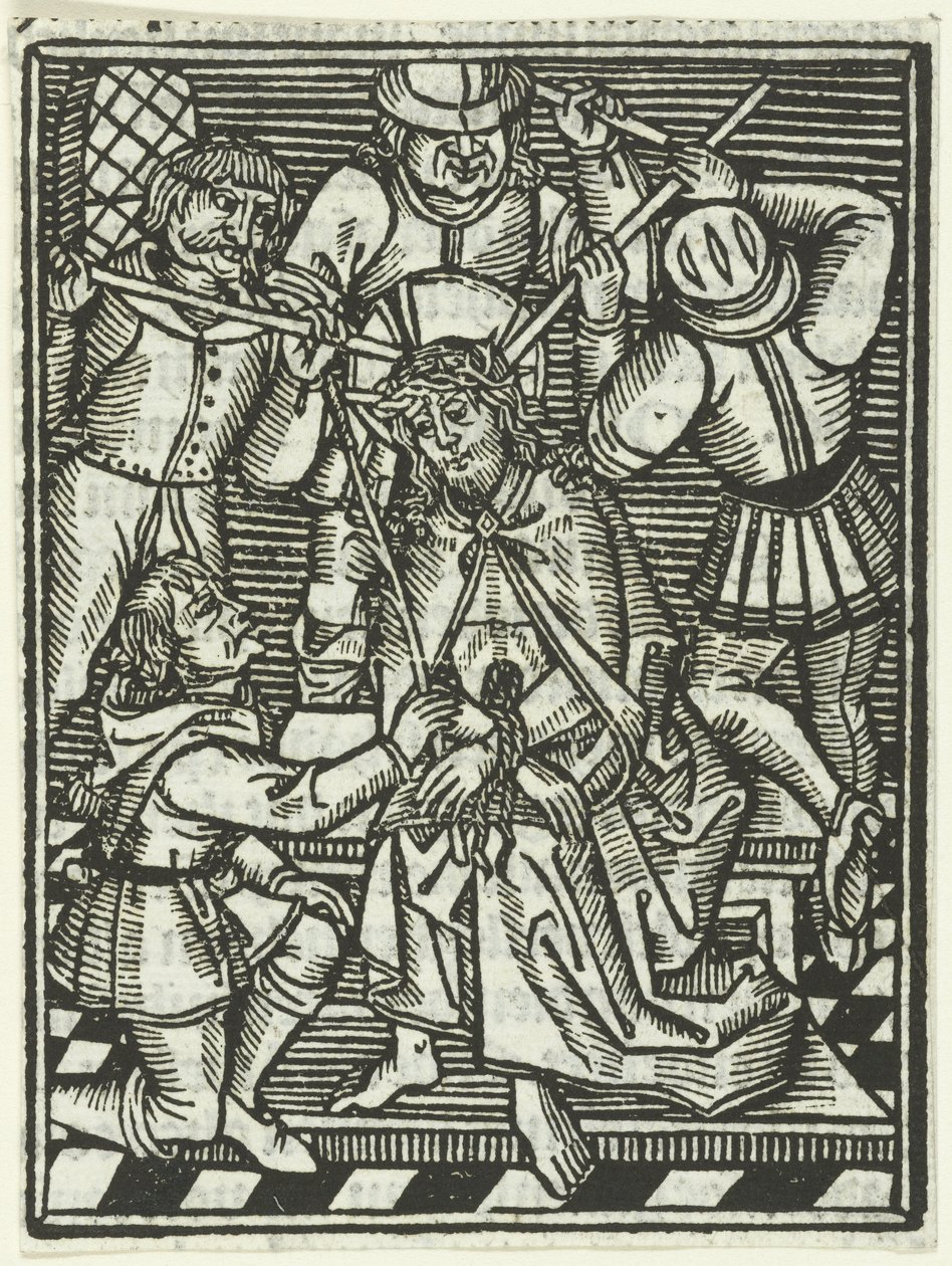 La coronación de espinas de Meester van de Delbecq Schreiber Passie (attributed to)