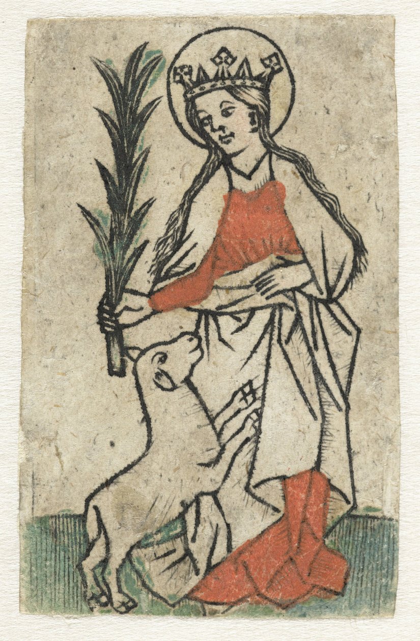 Santa Inés de Meester van de Olijfberg uit de Verzameling Dutuit