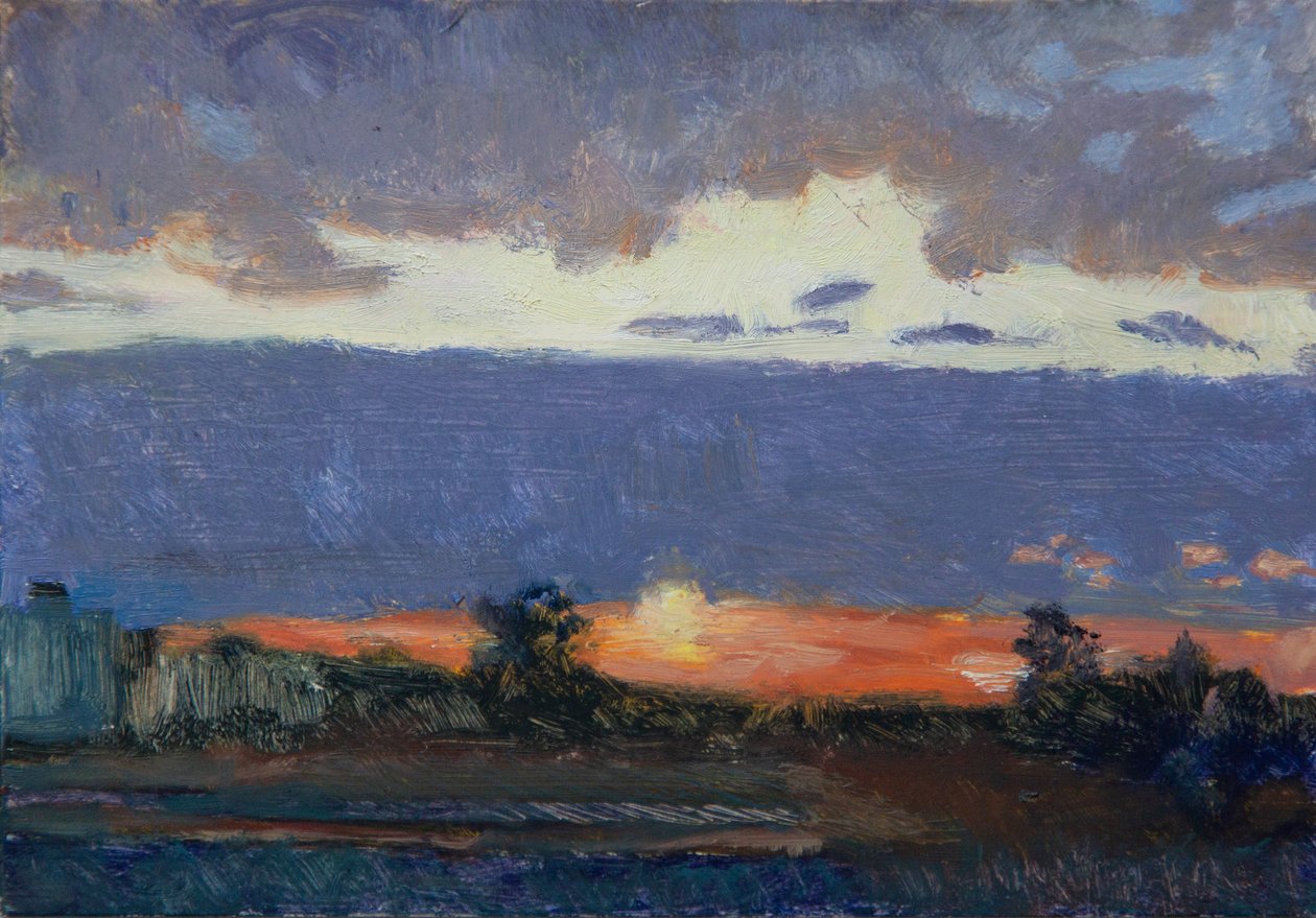 Sin título (Serie Sky), 2021 (óleo sobre lienzo) de Megan Williamson