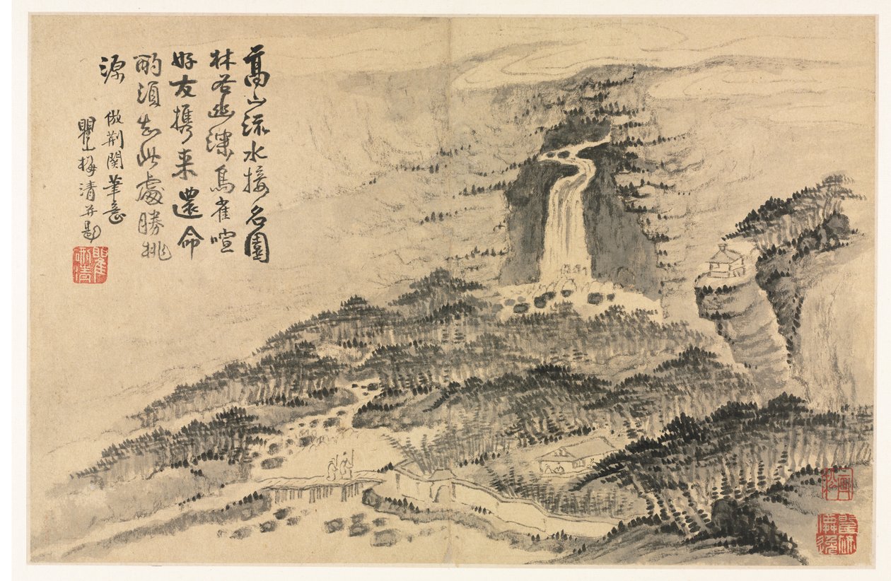 Paisajes en varios estilos después de los antiguos maestros de Mei Qing