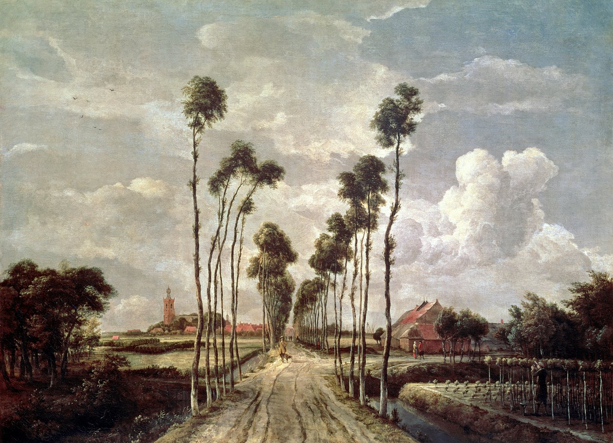 La avenida en Middelharnis de Meindert Hobbema