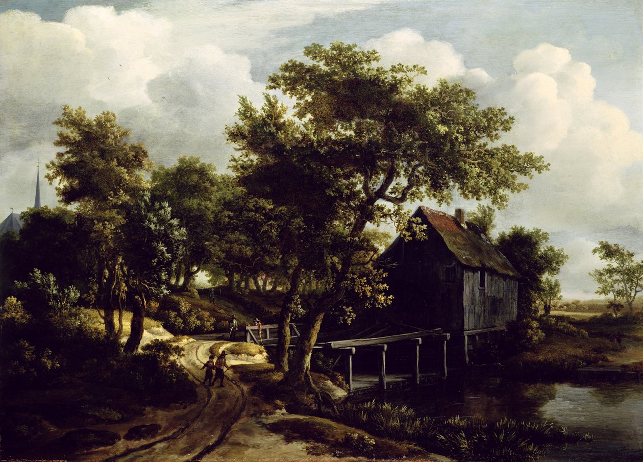 El molino de agua, 1662 de Meindert Hobbema