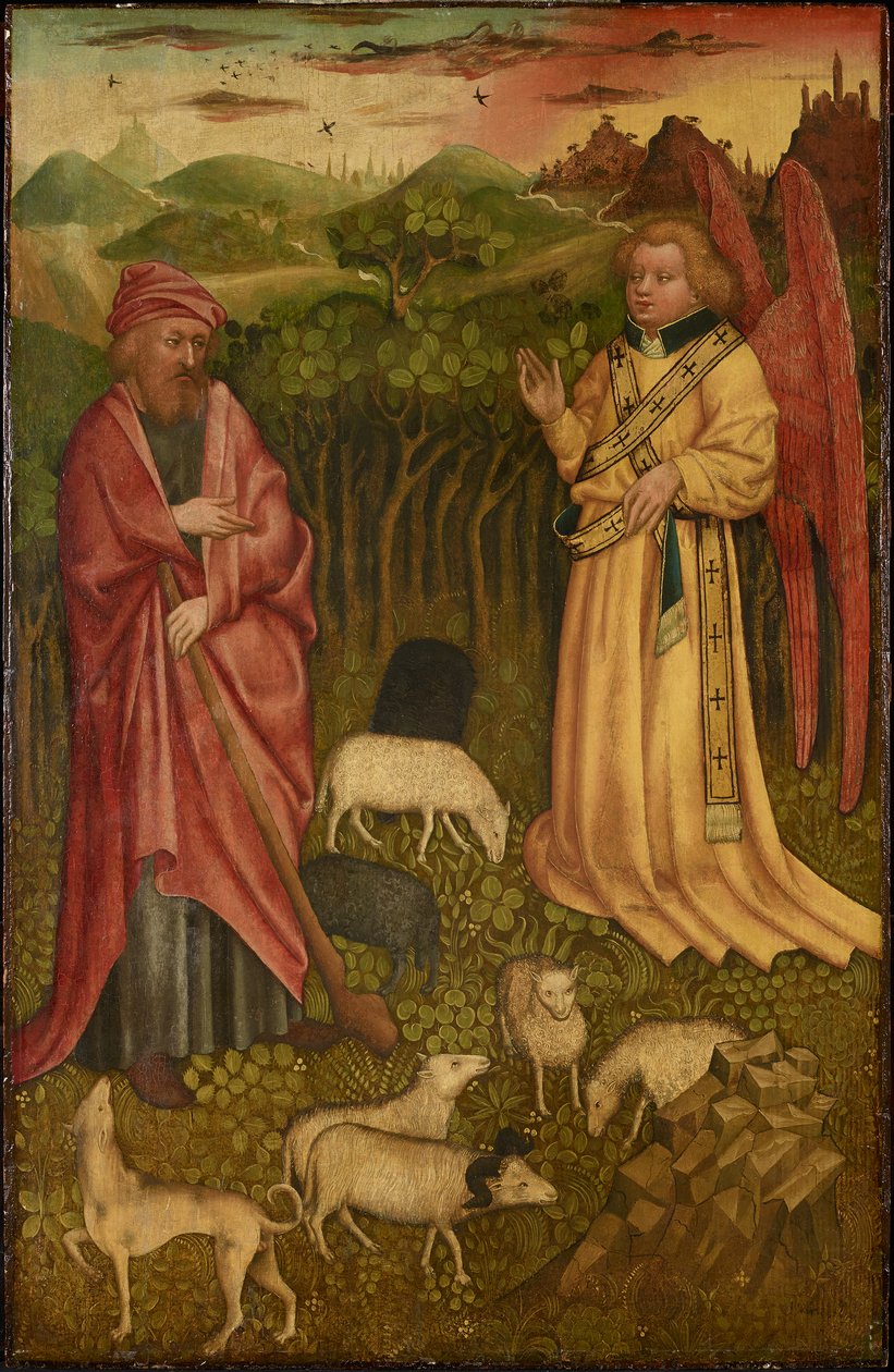 Mensaje del ángel a Joachim de Meister des Albrechtsaltars