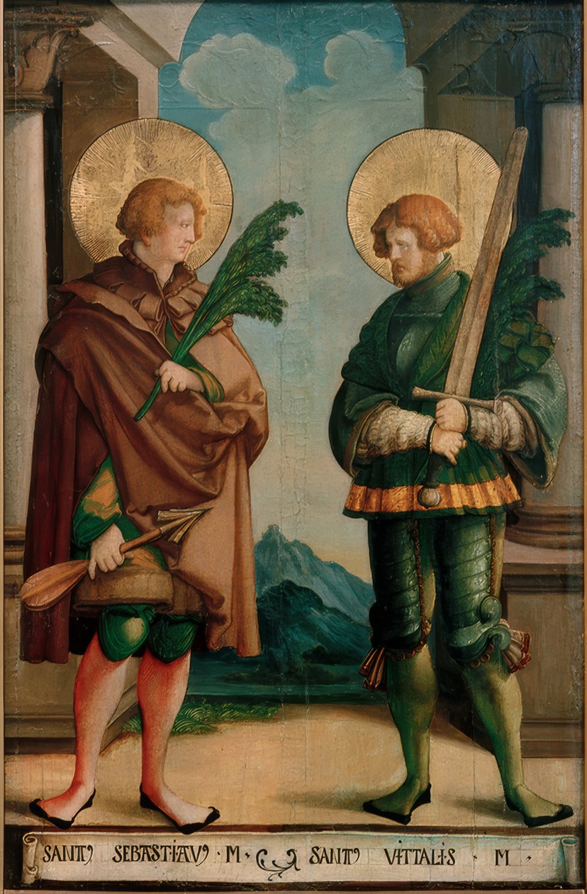 Los santos Sebastián y Vitalis de Meister von Messkirch