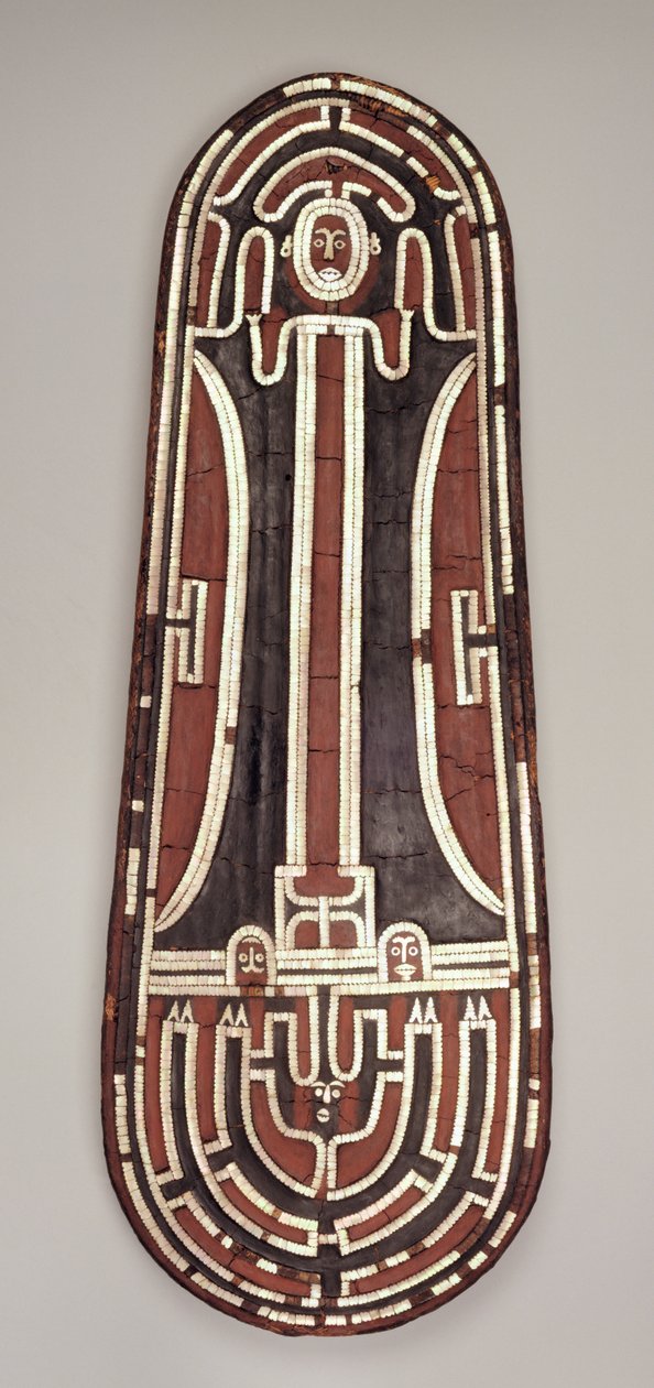 Escudo Ceremonial, Isla Santa Isabel, Islas Salomón de Melanesian