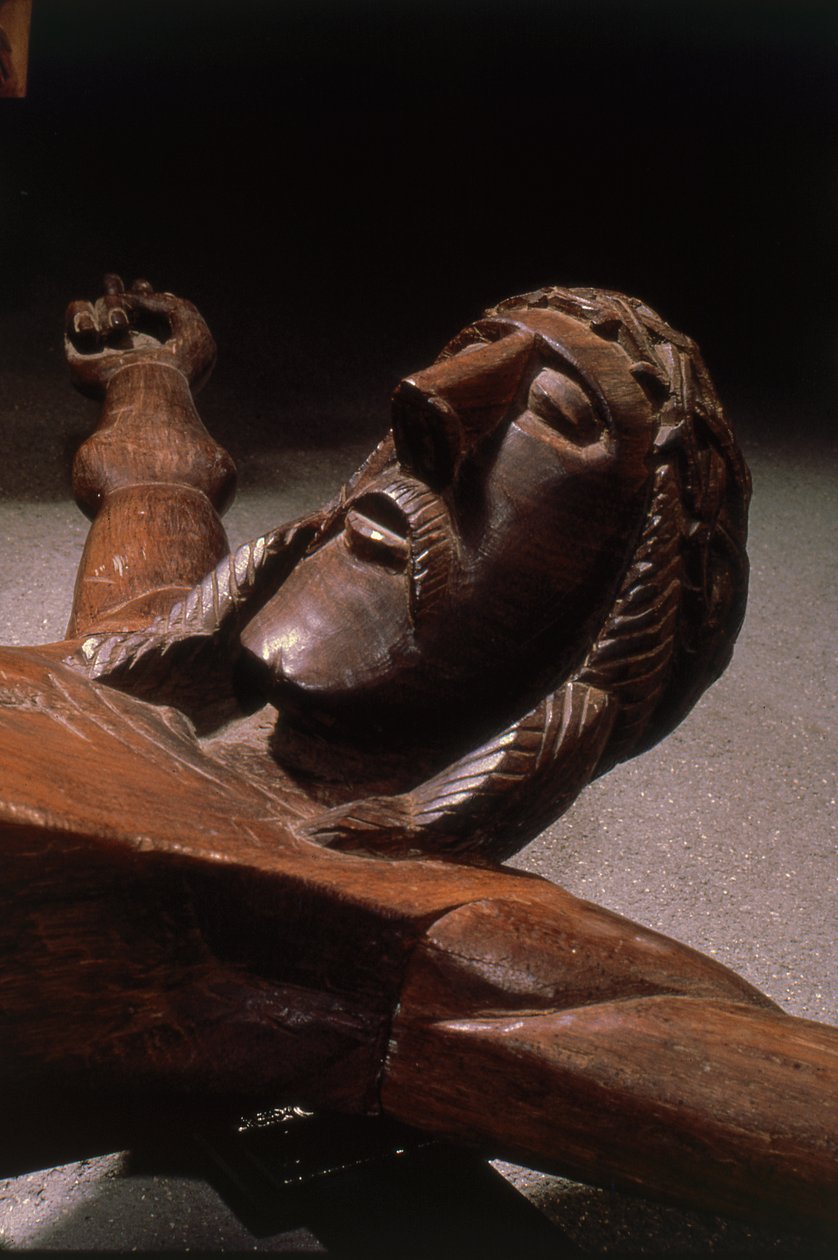 Crucifixión (madera) de Melanesian