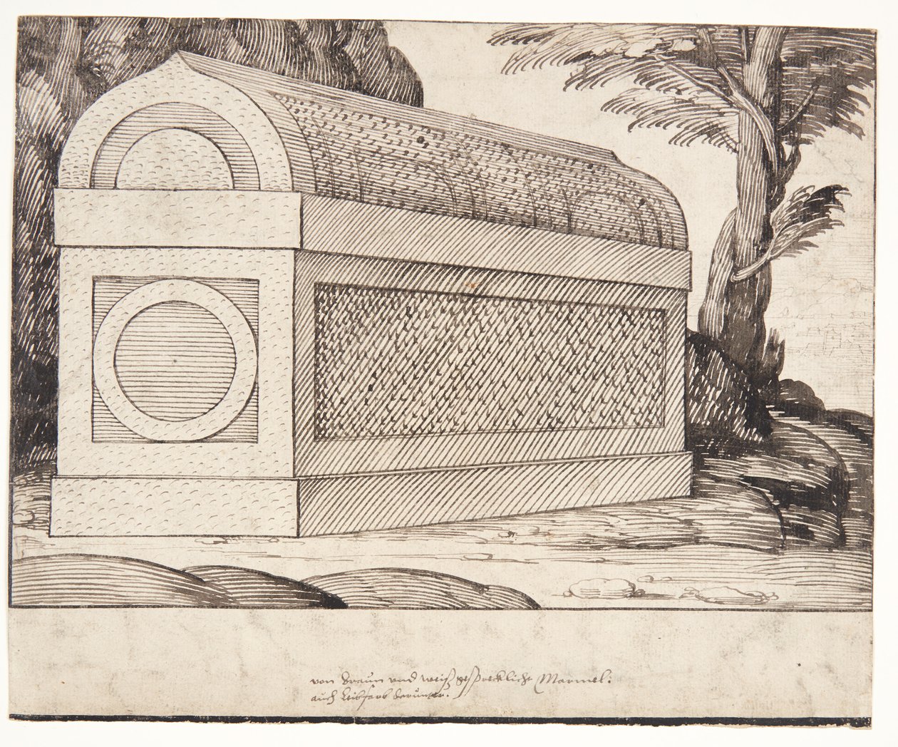 Un sarcófago de Melchior Lorck