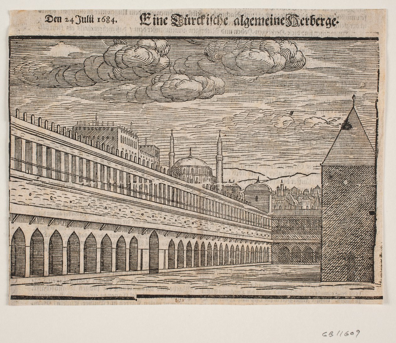 Un caravanserai (Han). Mitad izquierda de Melchior Lorck