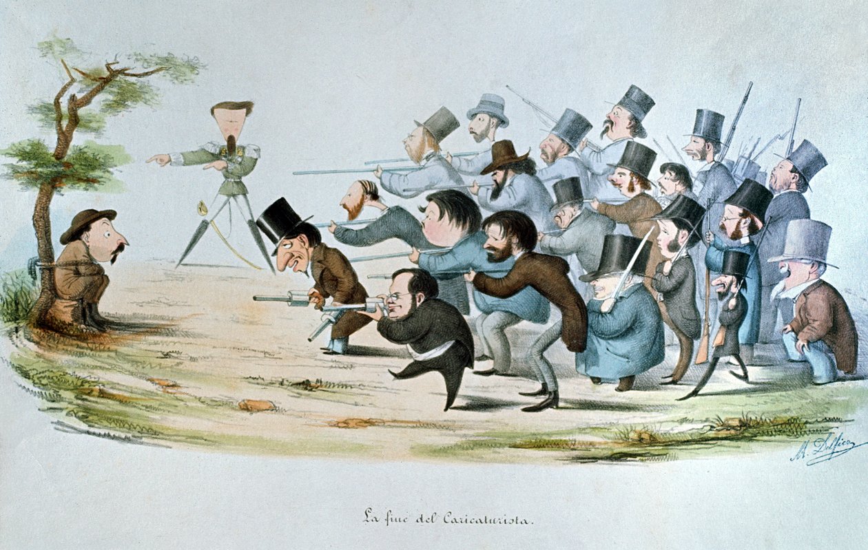 El fin de un caricaturista, 1860 de Melchiorre Delfico
