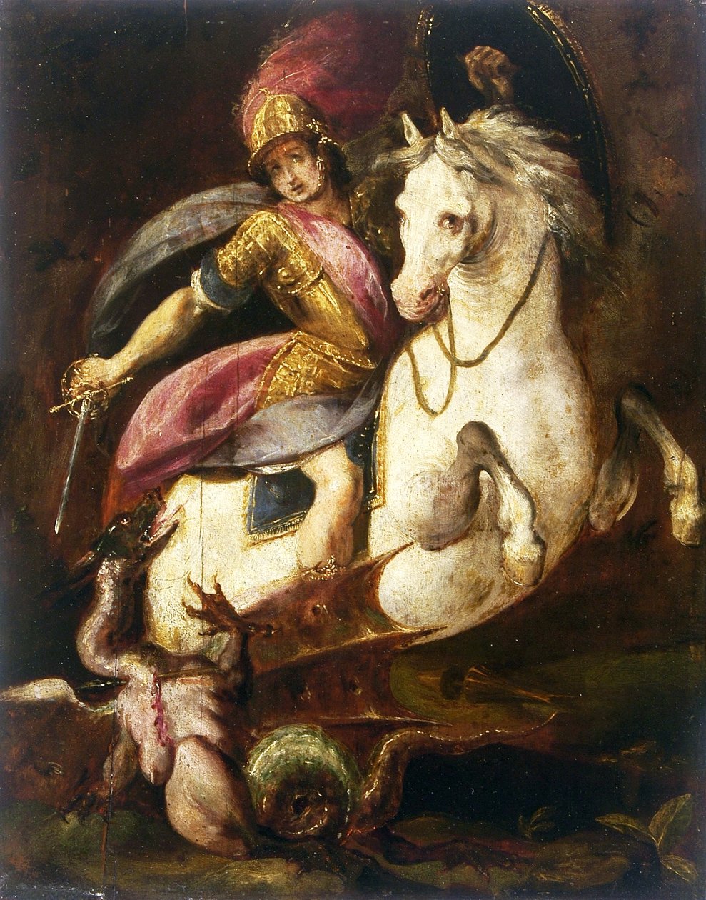 San Jorge y el Dragón. de Melchiorre Gherardini