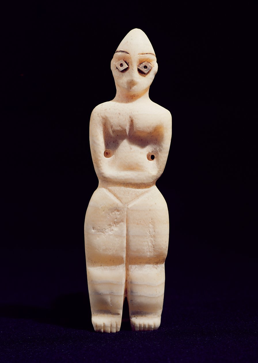 Estatuilla de una mujer, principios del cuarto milenio a.C. (alabastro) de Mesopotamian