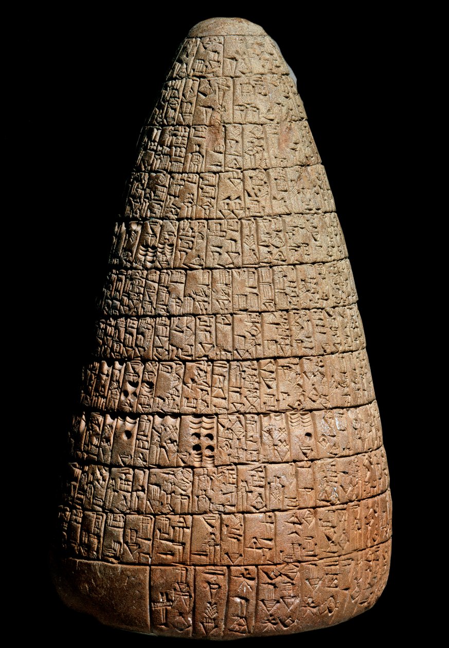 Cono de Urukagina (Arcilla, c. 2350 a.C.) de Mesopotamian Mesopotamian