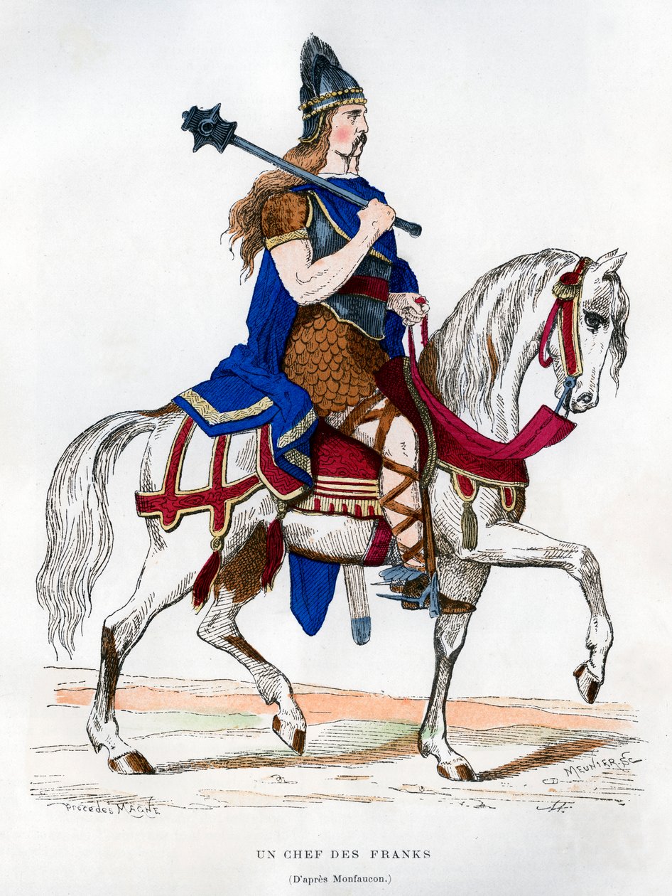 Jefe de los Francos, siglos V-IX 1882-1884 de Meunier