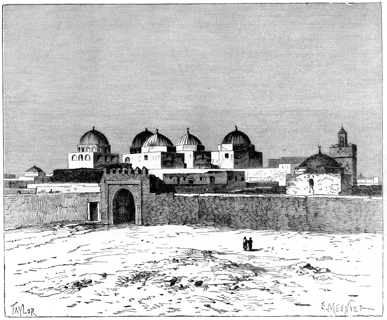 La Mezquita de las Espadas, Kairuán, c. 1890 de Meunier
