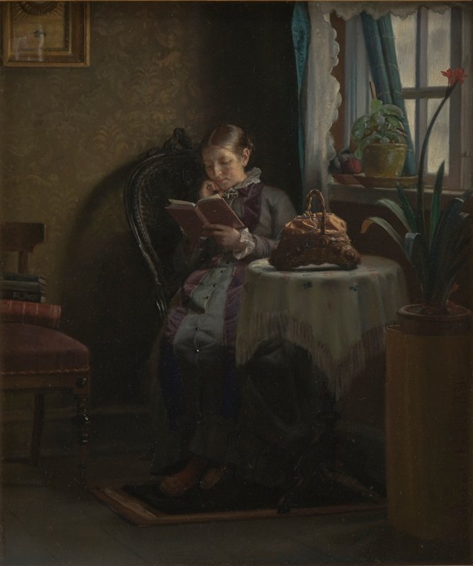 Anna Ancher leyendo de Michael Peter Ancher