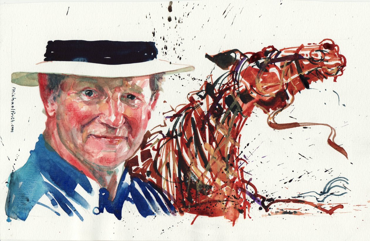 Michael Morpurgo (acuarela) de Michael Frith