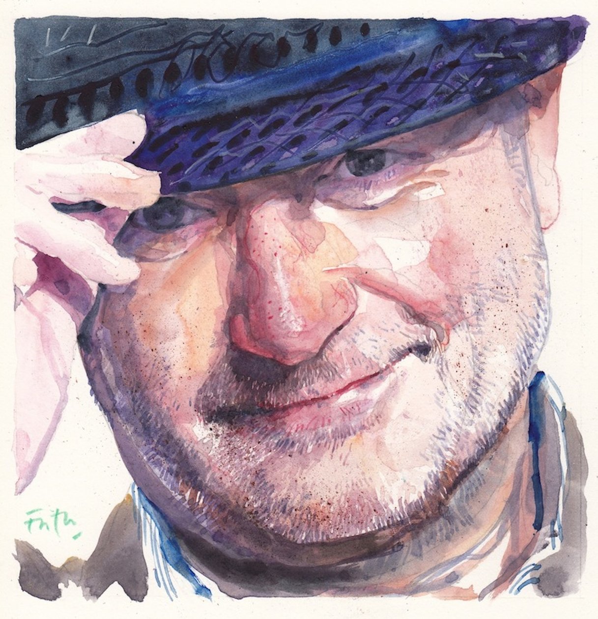 Phil Collins (acuarela) de Michael Frith