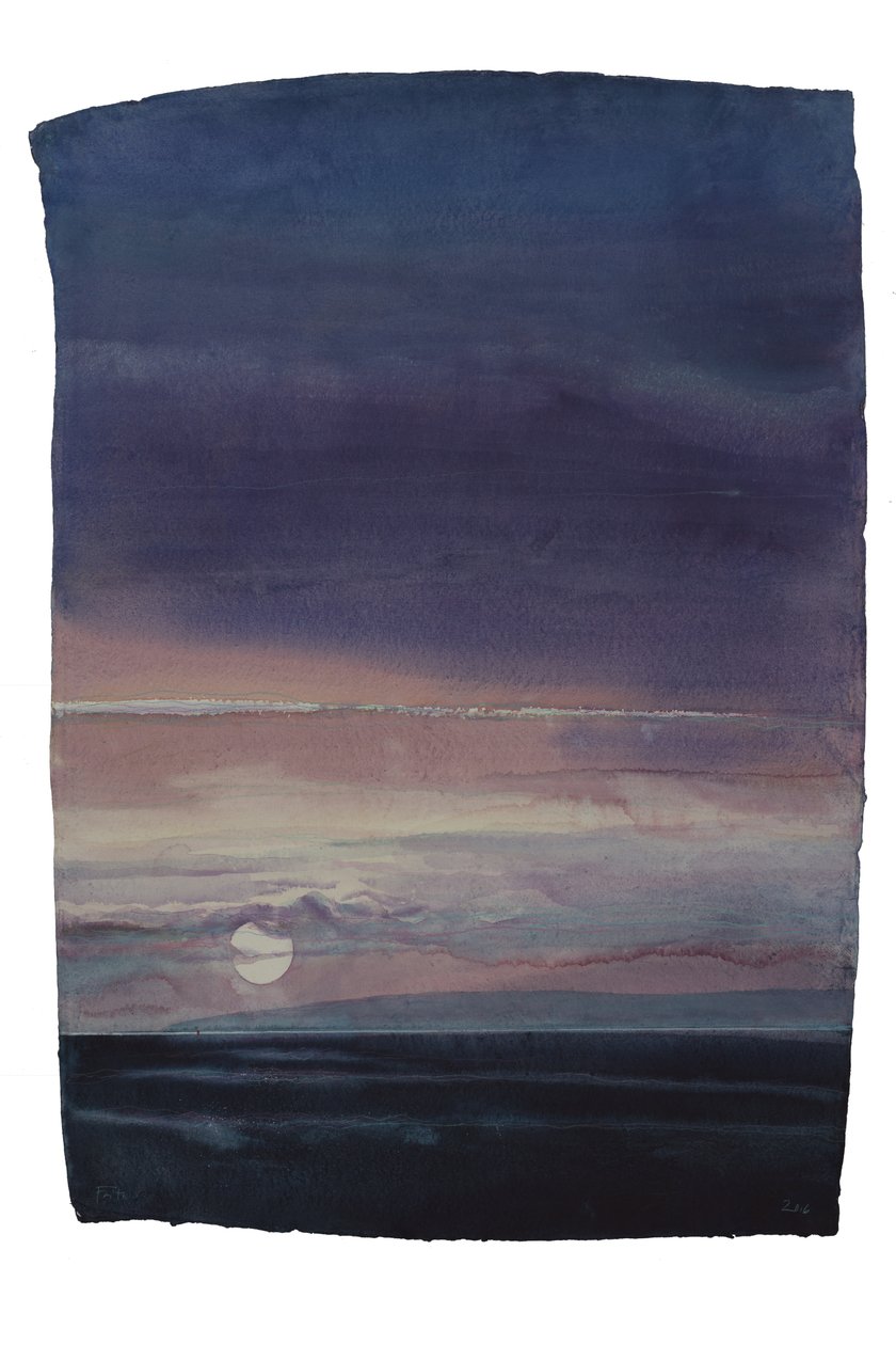 Atardecer sobre la isla de Michael Frith