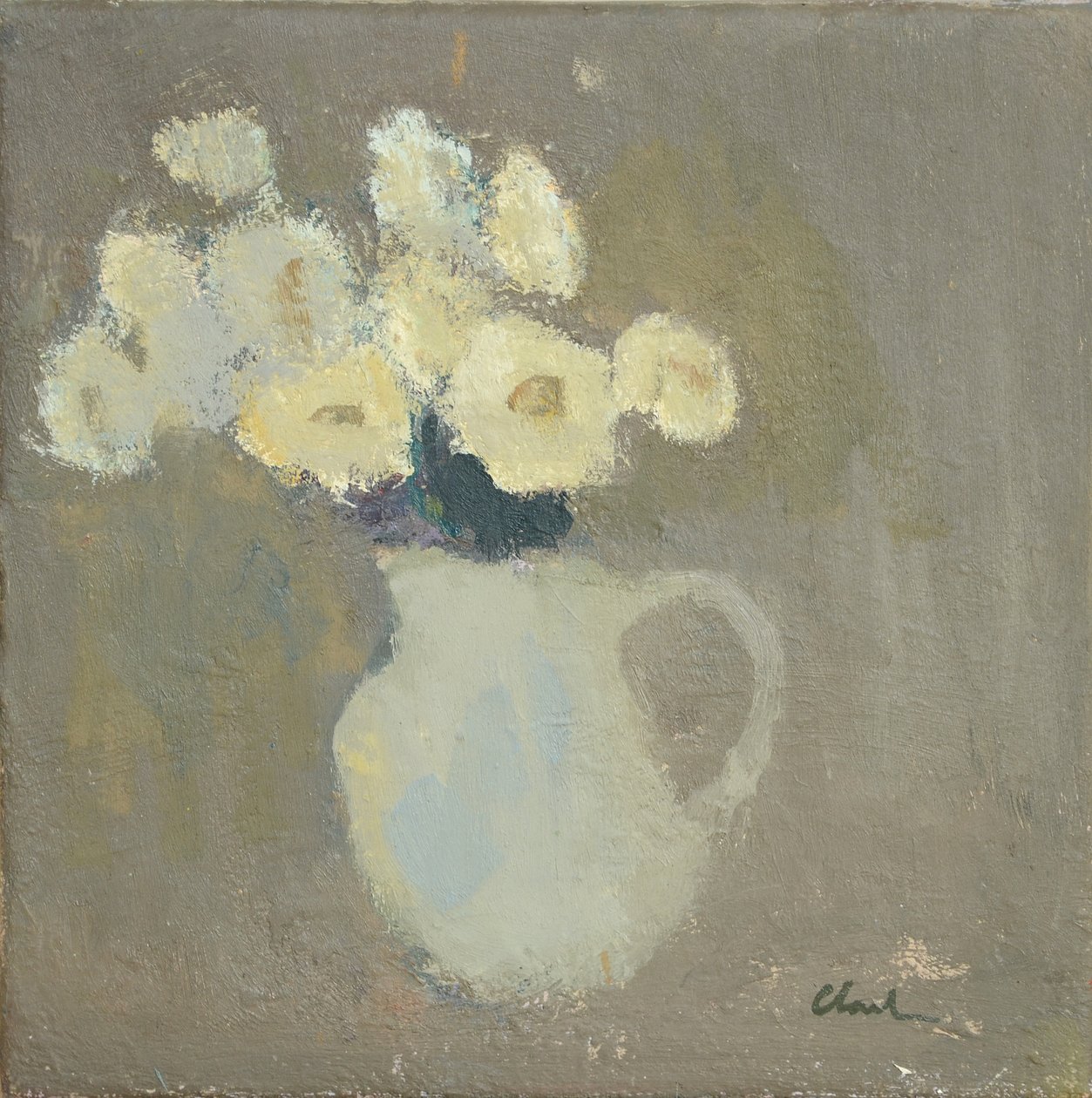 Flores blancas, 2016 (óleo sobre lino) de Michael G. Clark