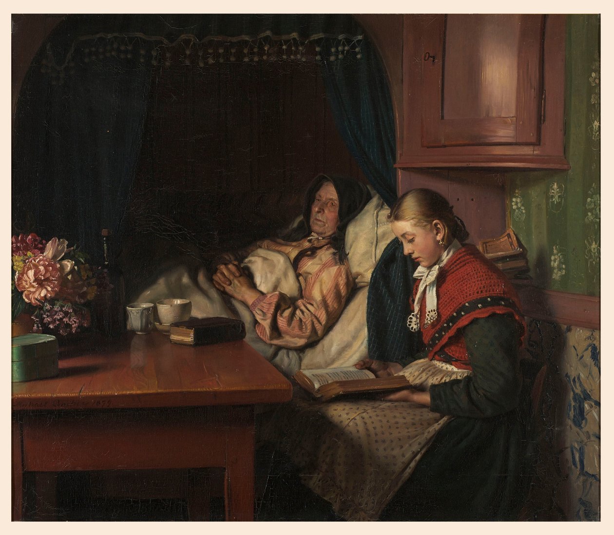 Por la cama de la abuela de Michael Peter Ancher