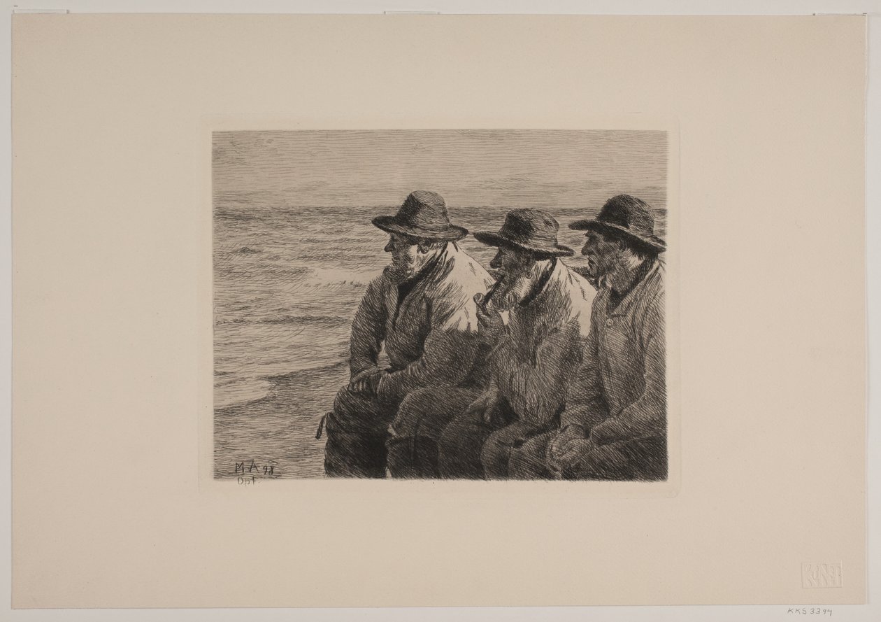 Danés: Tres pescadores de Michael Peter Ancher