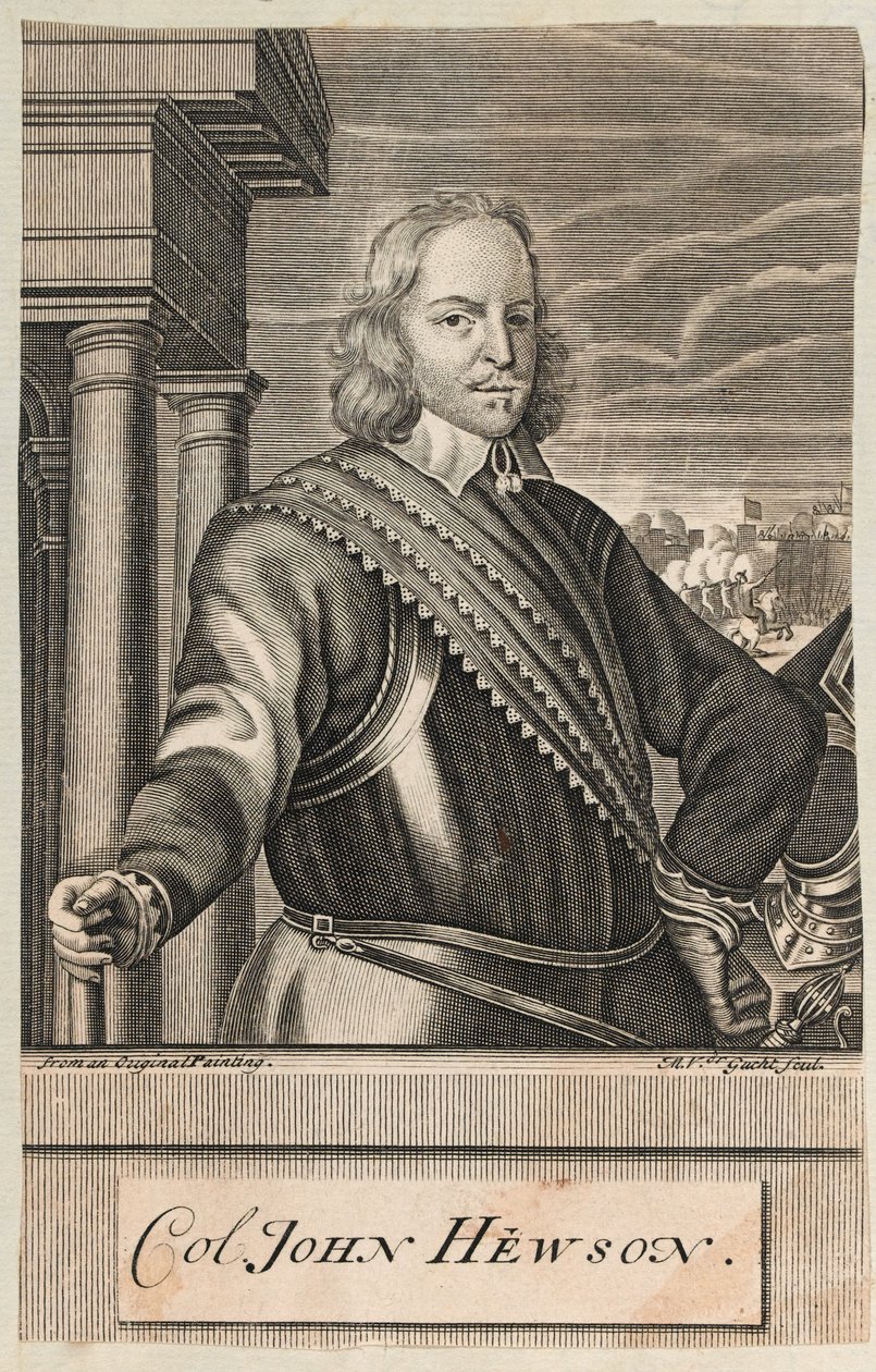 Coronel John Hewson, c.1647 (grabado) de Michael Vandergucht