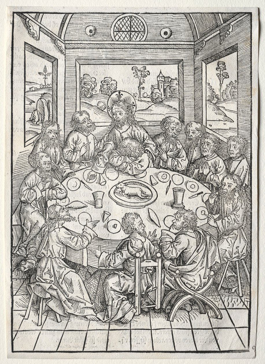 Der Schatzbehalter: La última cena, 1491 de Michael Wolgemut
