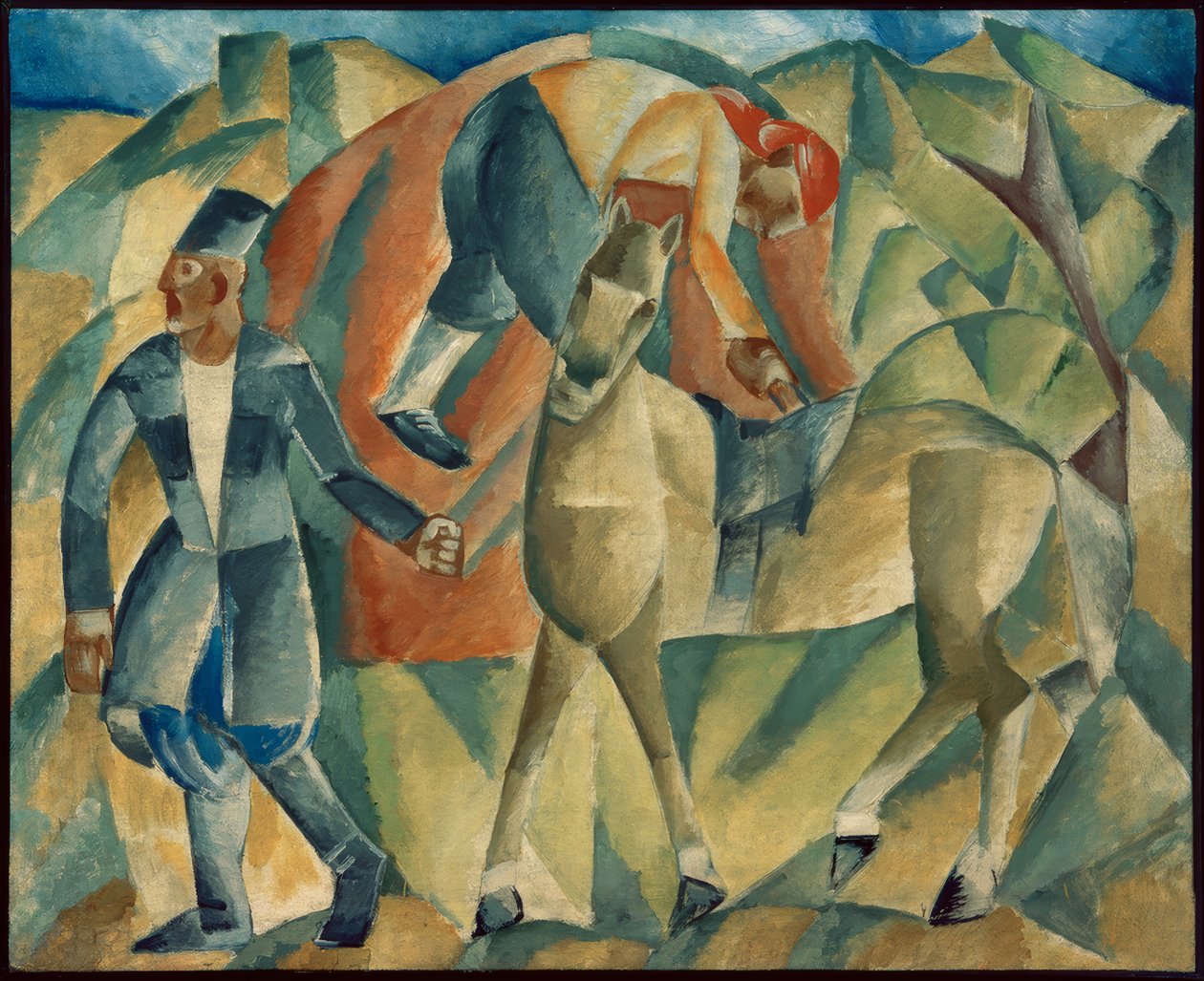 Hombre con caballo de Michail Wassiljewitsch le Dantju